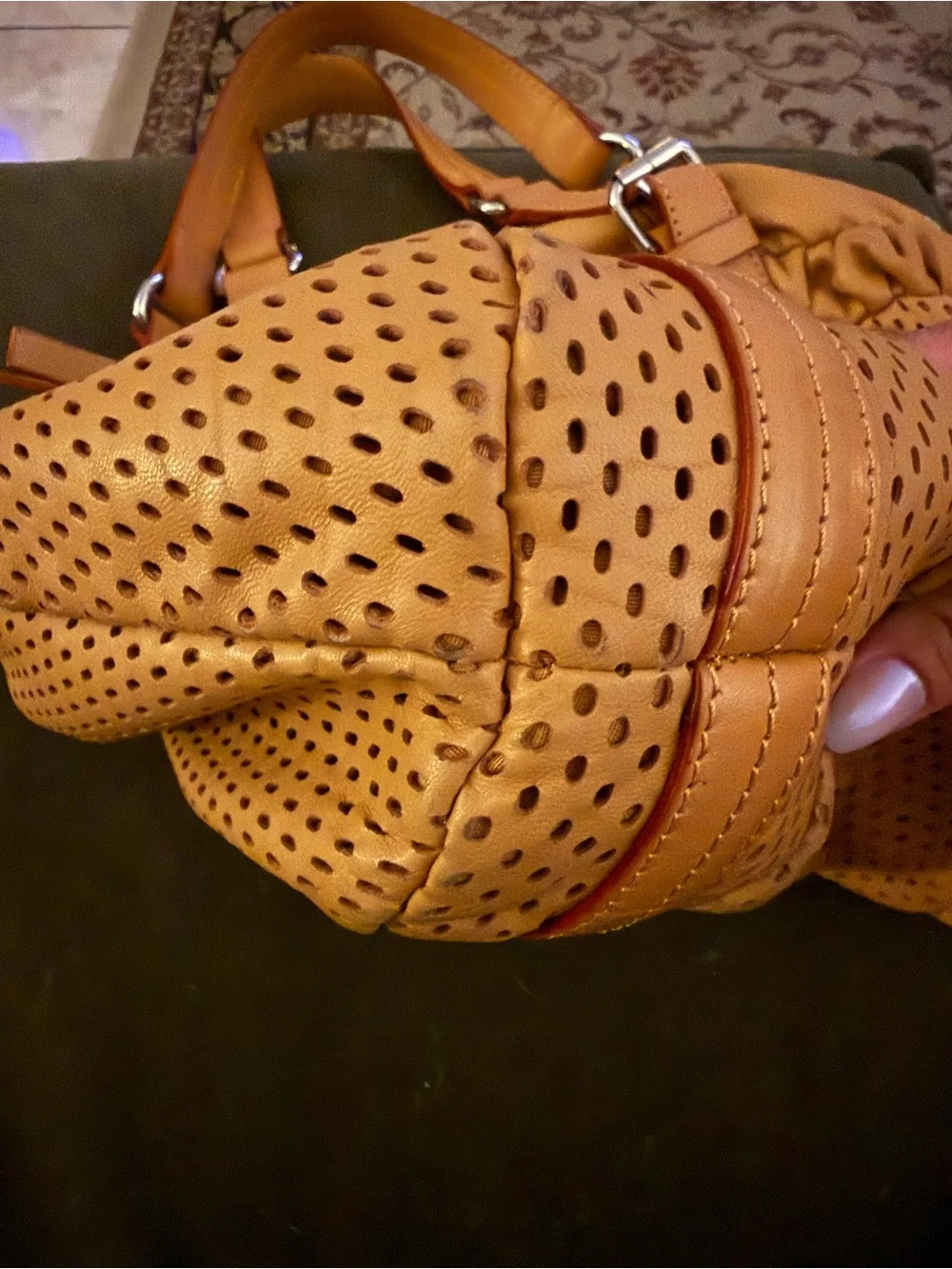 L.A.M.B. PERFORATED SOFT LEATHER PURSE VINTAGE Y2K.